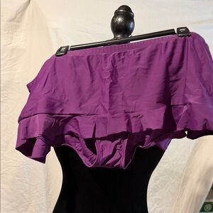 Xhilaration Purple Ruffled Swim Skirt Bikini Bottom